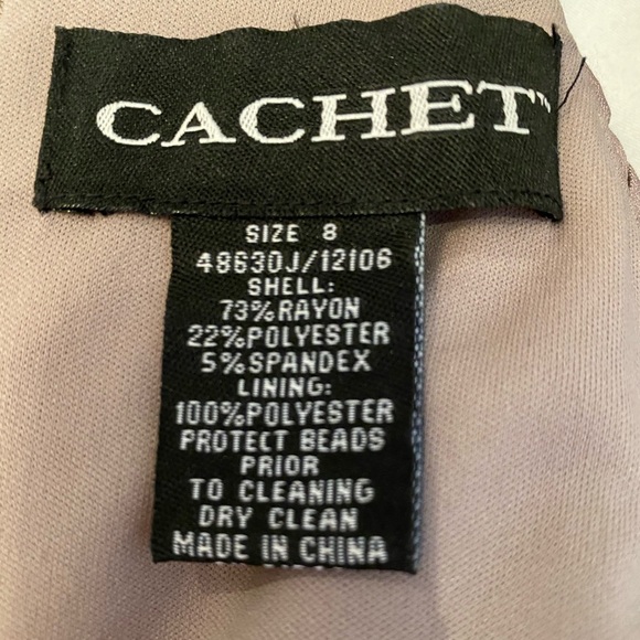 Cachet Jeweled Neck Dress - Picture 5 of 5